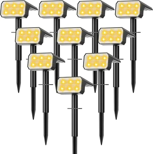 Miniatura 13 de Focos solares para exteriores, [4 unidades/118 LED] 4 modos de encendido y apagado automático, focos solares de paisaje, IP67 impermeables, luces