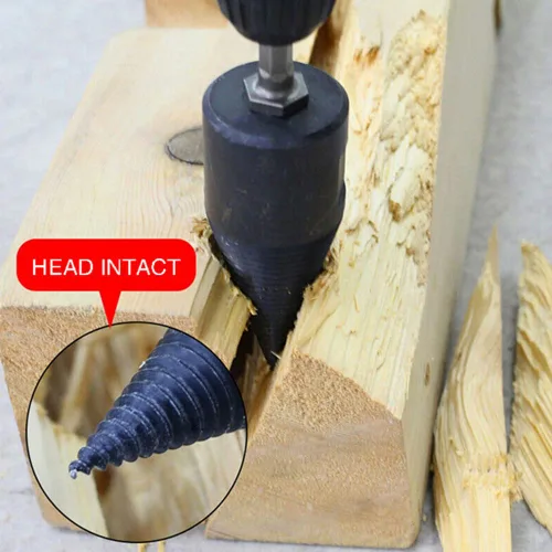 Miniatura 6 de Drill Bits Sets,Carving Tools,4pcs Firewood Log Splitter Wood Bit Heavy Duty Electric Drills Screw Cone Driver Removable 32mm + 3 Handles