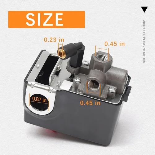 Miniatura 7 de Interruptor de presión mejorado compatible con Condor MDR 11/11 EA, 26 amperios 120/240 voltios 120-155 PSI