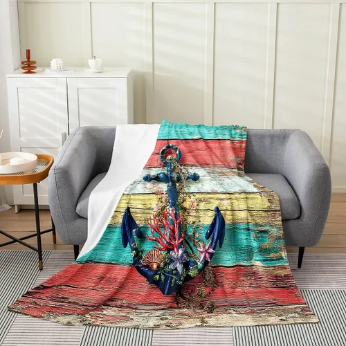 Miniatura 8 de Manta de tortuga, manta de tortuga marina verde de 40 x 50 pulgadas, manta Sherpa de reptil costero de dibujos animados para sofá, cama, manta