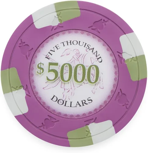 Miniatura 6 de Claysmith Gaming Paquete de 50 fichas de póquer Poker Knights, compuesto de arcilla pesada de 0.48 oz
