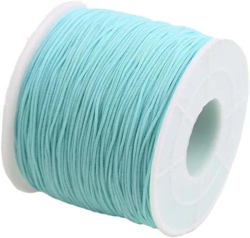 Miniatura 16 de Cordón de nailon de 0.020 in, hilo de ajuste para nudos chinos, collares, joyería, macramé, cuentas, pulseras de 150 yardas (azul)