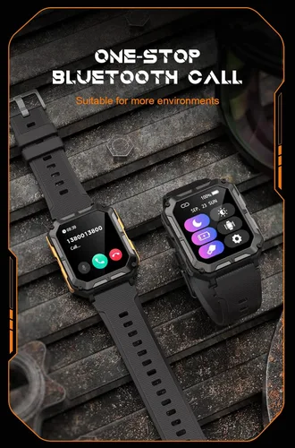 Miniatura 6 de Gravity C20 Pro - Reloj inteligente resistente de 1.83 pulgadas, resistente al agua IP68, llamada Bluetooth, voz AI, más de 100 modos deportivos