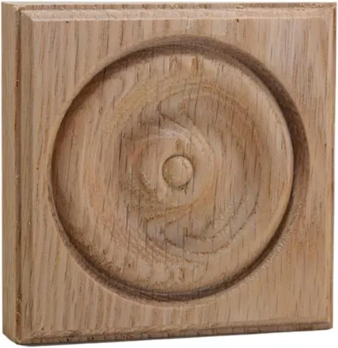 Miniatura 4 de EWAP40 Rosette Casing Corner Block 1" x 4" Cuadrado Sin Terminar, Cereza