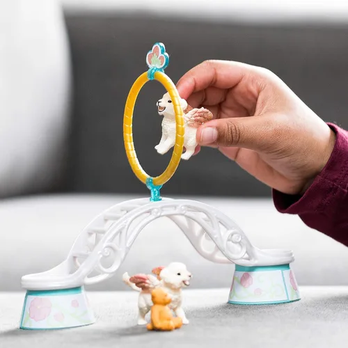 Miniatura 5 de Schleich Bayala 42524 - Juego modular de 9 piezas con lindas figuras de león, arco, aro y calcomanías, juguetes de criaturas míticas