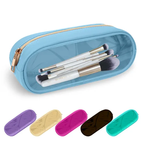 Miniatura 116 de Estuche pequeño para lápices y maquillaje para bolso, lindo estuche de lápices, bolsa de pinceles de maquillaje de nylon con cremallera, estuche