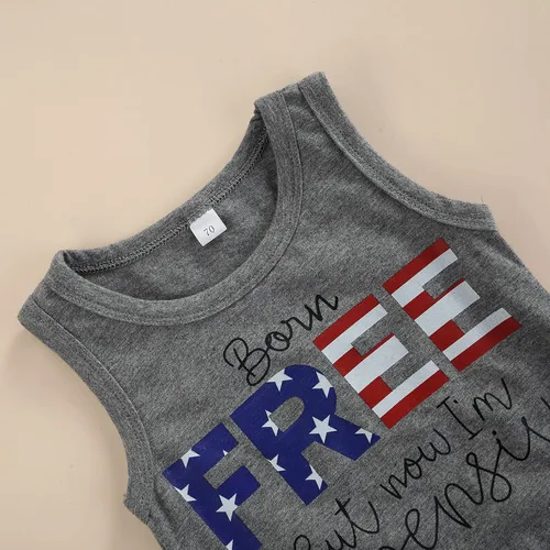 Miniatura 2 de Traje para bebÃ© niÃ±a del 4 de julio, ropa para el DÃ­a de los CaÃ­dos con borlas, camiseta con bandera