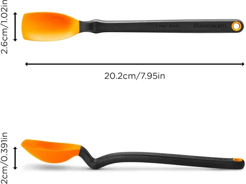 Miniatura 2 de Dreamfarm Mini Supoon - Cuchara de cocina de silicona antiadherente, raspador de jarra, medidas 5ml cucharadita - 20.3 cm naranja