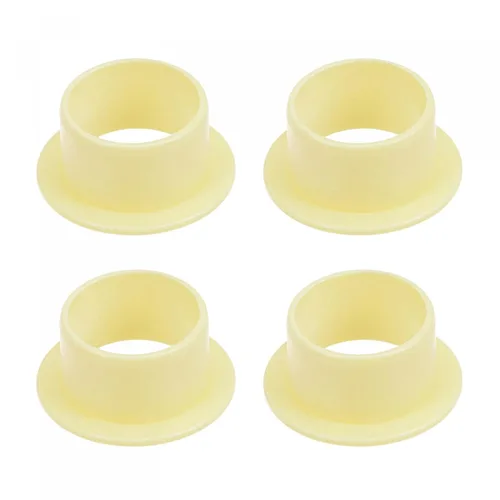 Miniatura 16 de uxcell Rodamientos de manga con bridas 0.315 in diámetro interior 0.394 in OD 0.394 in longitud POM envueltos bujes sin aceite amarillo 4pcs