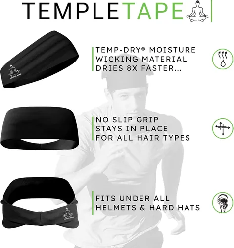 Miniatura 2 de Diademas para hombres y mujeres Banda deportiva para hombre y diadema deportiva que absorbe la humedad, bandas de sudor para correr, entrenamiento