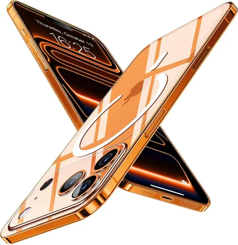 Funda magnética delgada diseñada para iPhone 17 Pro Max [Compatible con MagSafe], funda con acabado fino, de piel, con respaldo duro [no se Claro
