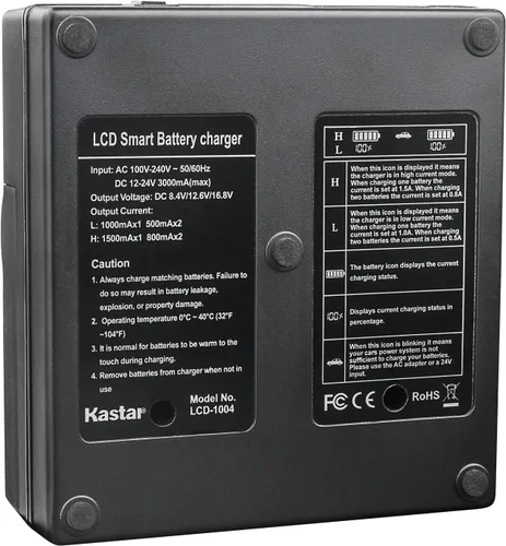 Miniatura 2 de Kastar Cargador rápido dual LCD para Canon BP-828 BP-820 CG-800 VIXIA GX10 XF400 XF405 HFG30 HFG40 HF G50 HF G60 HFM32 HFM40 HFM400 HF20 HF20 HF20 1
