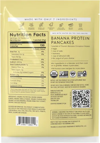 Miniatura 8 de TRUVANI – Polvo de proteína a base de plantas – Proteína orgánica certificada USDA en polvo, vegano, sin OMG, sin gluten