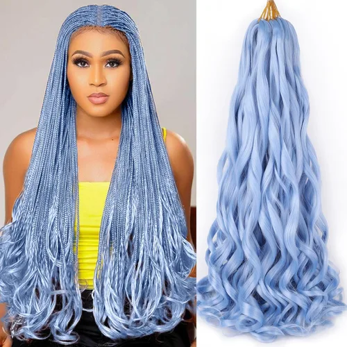 Miniatura 22 de Unionbeauty - Cabello rizado francés trenzado de 10 pulgadas, trenzas rizadas estilo Bob francés, cabello de ganchillo, 8 paquetes de trenzas