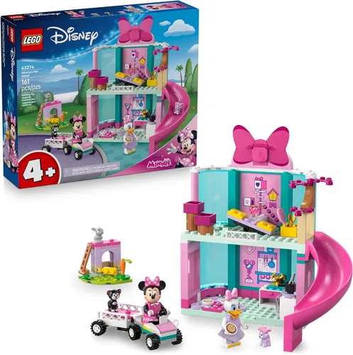 LEGO Disney Hotel de Mascotas de Minnie para niños pequeños - Juego de construcción de Minnie Mouse para niñas y niños, de 4 años en adelante -