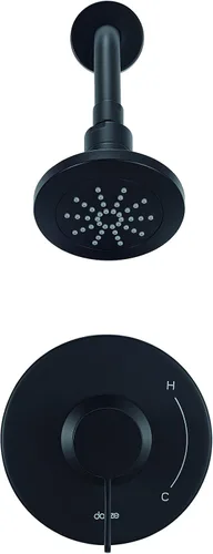 Miniatura 2 de Gerber Kit de molduras de ducha de fontanería Amalfi y cartucho Treysta Negro satinado