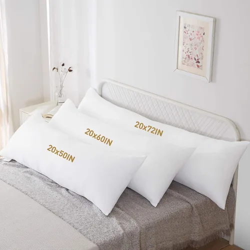 Miniatura 6 de Acanva - Almohada de cuerpo esponjosa para adultos y embarazo, suave y larga, inserto de almohada completa para dormir de lado
