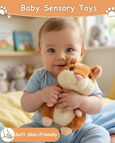 Miniatura 7 de Hámster parlante de peluche que repite lo que dices de Halobang, regalo para niños Marrón