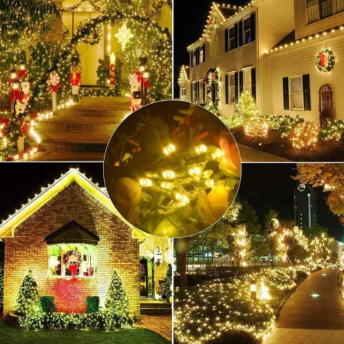 Miniatura 3 de Guirnalda de luces negras de hadas con función de memoria. Extensión de 33 pies con 100 luces LED enchufables, acogedoras decoraciones blancas