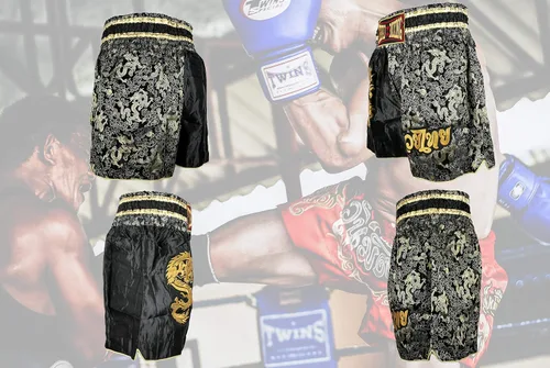 Miniatura 4 de Boxeo Muay Thai Shorts Trunks MMA Artes Marciales Kickboxing Lucha Deporte Ropa