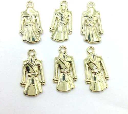 Miniatura 5 de Colgantes de aleación para hacer collares, pulseras, accesorios para hacer joyas, Zinc, No es una piedra preciosa 3#. Ropa Oro