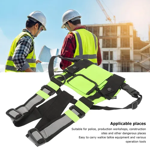 Miniatura 5 de Bolsa de arnés de radio en el pecho, radio universal de dos vías Walkie Talkie para buscar elementos esenciales, bolsa táctica Oxford para el pecho