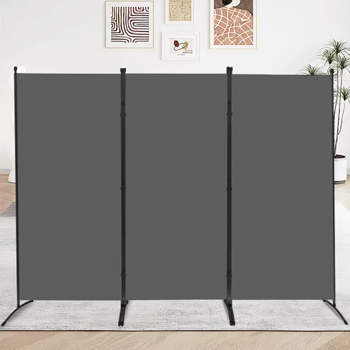 Miniatura 8 de JVVMNJLK Divisor de habitación interior, divisor portátil de oficina, pantalla de pared divisora de habitación, 3 paneles, divisores de pared