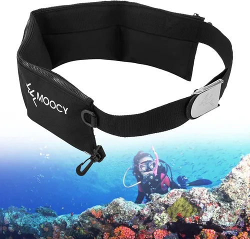 Miniatura 7 de Cinturón de peso de buceo con 4 bolsillos con cremallera y hebilla de liberación, ajuste para cintura de 30 a 50 pulgadas