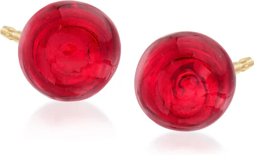 Miniatura 4 de Ross-Simons Conjunto de joyas de cuentas de cristal de Murano multicolor italiano 3 pares de pendientes en oro de 18 quilates sobre plata esterlina
