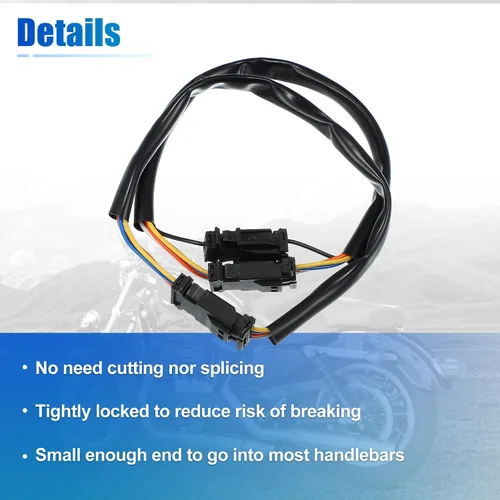 Miniatura 4 de X AUTOHAUX Arnés de extensión de cable de circuito de bus CAN para manillar de 10 pulgadas para Harley Davidson Softail Dynas Electra Glide Road