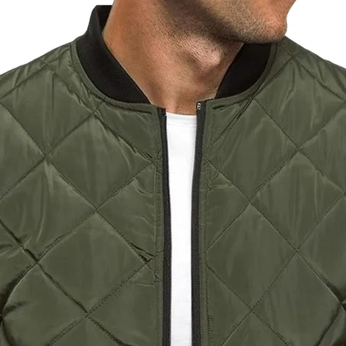 Miniatura 3 de Chaqueta bomber de invierno para hombre, abrigo grueso y cálido de algodón acolchado de béisbol