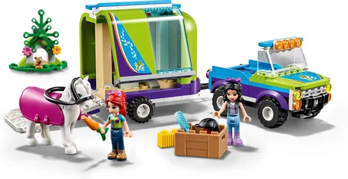Miniatura 6 de LEGO Friends 41371 - Remolque del caballo de Mia; set de construcción con mini muñecas Mia y Emma; incluye camioneta de juguete, caballo y conejo