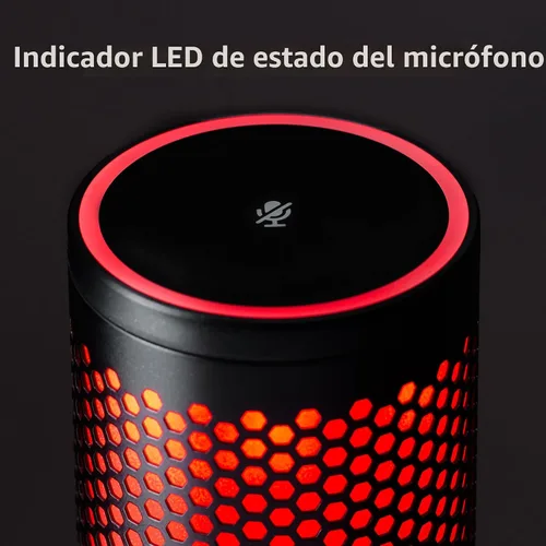 Miniatura 5 de HyperX QuadCast 2 - Micrófono USB para juegos, transmisión y podcasting, con controles integrados, iluminación LED, soporte de choque extraíble, PC