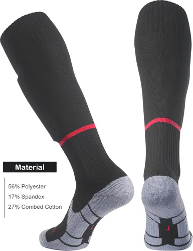 Miniatura 4 de APTESOL - Calcetas de fútbol hasta la rodilla (paquetes de 135) Calcetas acojinadas para niños, jóvenes, adultos, para equipos deportivos OTC