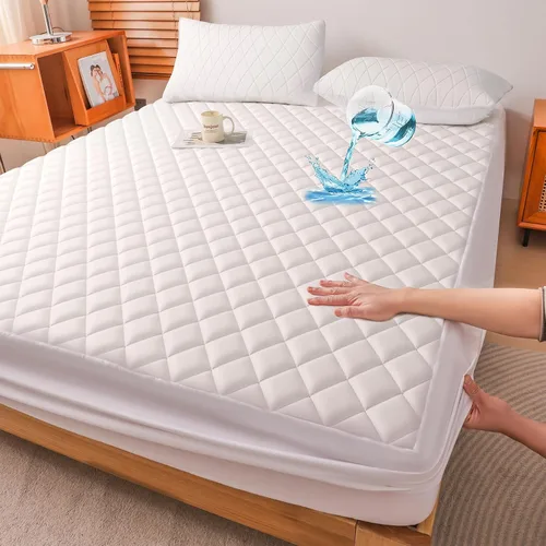 Miniatura 11 de WESLEEPER Protector de Colchón Impermeable Protector de Colchón Tamaño Completo Cubierta de Cama de Colchón Súper Suave Transpirable Lavable a Azul