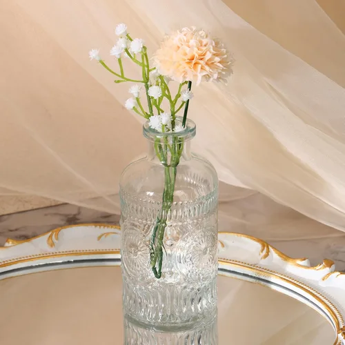 Miniatura 4 de Fixwal Juego de 5 jarrones pequeños, florero pequeño para flores, jarrón de vidrio para decoración del hogar, decoraciones de boda, jarrones