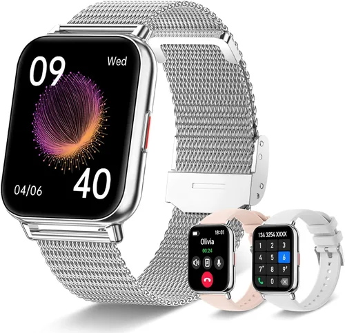 Miniatura 8 de Iaret Reloj inteligente (respuesta/hacer llamadas), relojes inteligentes para mujer, rastreador de actividad física con monitor de frecuencia