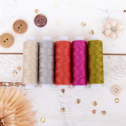 Miniatura 9 de ThreadArt - Juego de hilos de algodón perla, tamaño 8, juego de 5 colores, 5 tonos grises Hilo de algodón perla para bordados a mano, punto