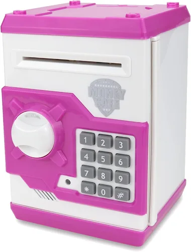 Miniatura 14 de alcancía electrónica para niños, gran juguete de regalo para niños, caja de ahorro de papel con desplazamiento automático, alcancía con contraseña