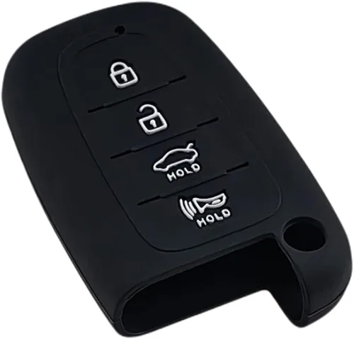 Miniatura 4 de REPROTECTING Funda de Llavero de Goma de Silicona Compatible con Hyundai Azera Elantra GT Equus Genesis Santa Fe Tucson Veloster Veracruz Kia Forte