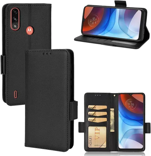 Miniatura 185 de Funda de piel sintética compatible con Motorola Moto E22 4G, funda de piel sintética compatible con Motorola Moto E22i 4G, color negro