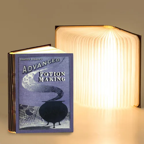 Miniatura 3 de KleverCase Lámpara de lectura recargable de 360 grados con temática de cubierta de libro, luz nocturna, escritorio, luz de noche.