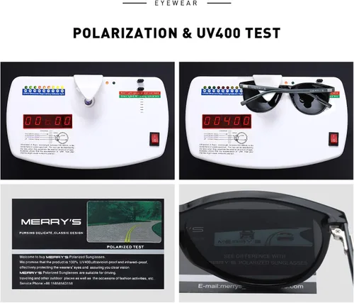 Miniatura 6 de MERRY'S Polarized Sunglasses for Women Men Vintage Retro Classic Round Frame Aluminum Legs S8288