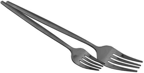 Miniatura 4 de JASHII - Juego de cubiertos negros brillantes de 30 piezas de acero inoxidable con acabado satinado, juego de utensilios de cocina, pulido espejo
