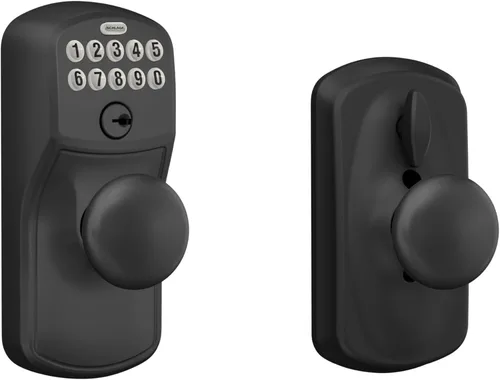 Miniatura 21 de SCHLAGE FE595 CAM 622 GEO Entrada con teclado con cerradura electrónica Flex, negro mate