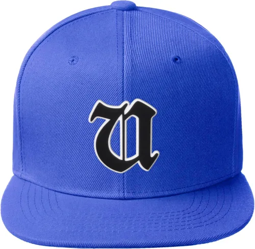 Miniatura 1733 de Daxton Gorra clásica con visera de billete plano con letras del alfabeto inglés antiguo de la A a la Z