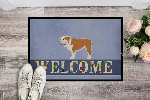 Miniatura 2 de Caroline's Treasures BB5566MAT - Tapete de bienvenida con diseño de bulldog inglés, de 18 x 27 pulgadas, para interiores y exteriores, para entrada