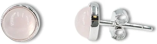 Miniatura 27 de Pendientes naturales de 0.236 in con chapado en oro blanco sobre plata de ley, bisel cabujón de piedras preciosas regalo de joyería para ella