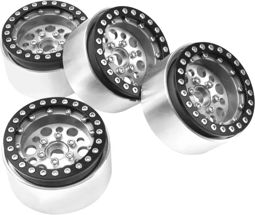 Miniatura 4 de ShareGoo - Juego de 4 cubos de aleación de aluminio de 1.9 pulgadas, compatibles con Traxxas TRX4 Axial SCX10 RCAWD D90 D110 Tamiya CC01 1/10 RC