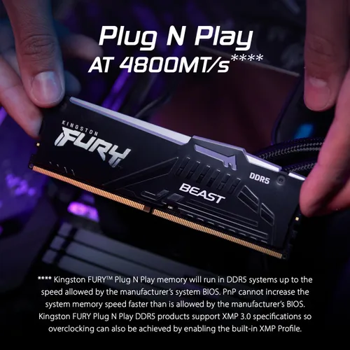 Miniatura 3 de Kingston Fury Beast - Memoria de escritorio RGB 32 GB (2 x 16 GB) 6400MT/s DDR5 CL32 AMD Expo Kit de 2 KF564C32BBEAK2-32
